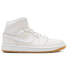 Women's 1 Mid - Phantom/White/Gum Light