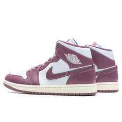 Women's 1 Mid - Pure Platinum/Sky J Mauve/Sail