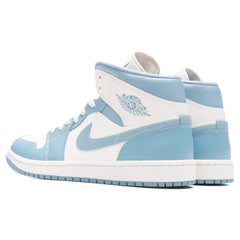 Women's 1 Mid 'UNC' - Sail/Worn Blue