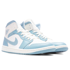 Women's 1 Mid 'UNC' - Sail/Worn Blue