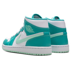 Women's 1 Mid - Washed Teal/Mint Foam/White