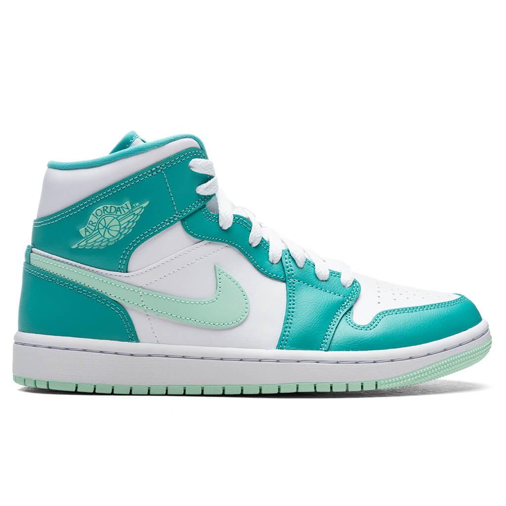 Women's 1 Mid - Washed Teal/Mint Foam/White