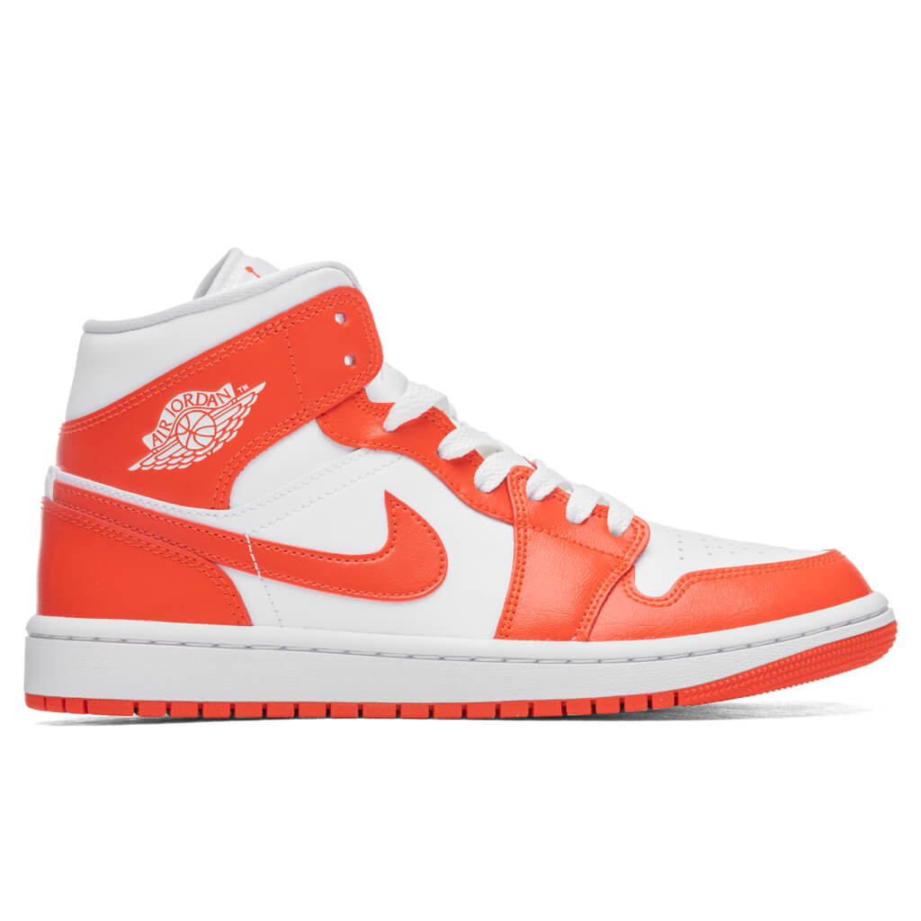 Women's 1 Mid - White/Habanero Red/White