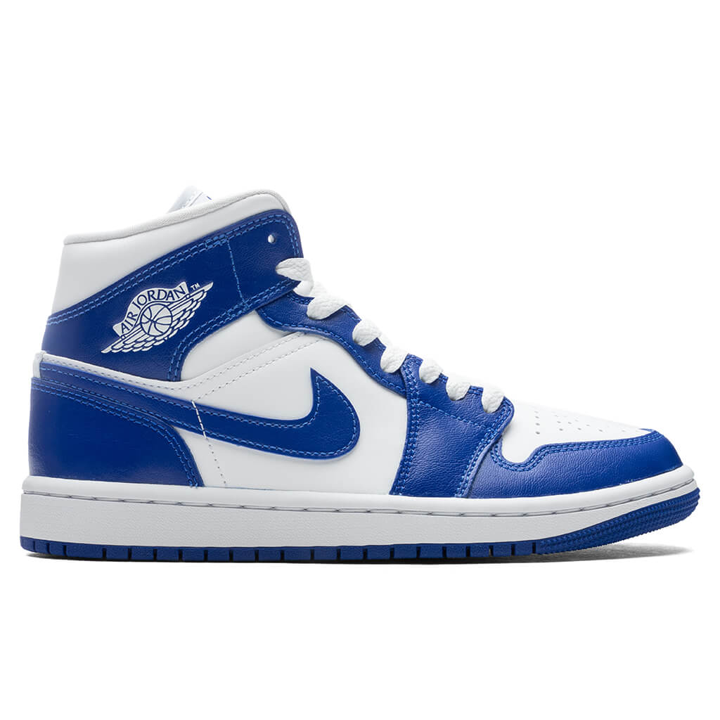 Women's 1 Mid - White/Hyper Royal/White