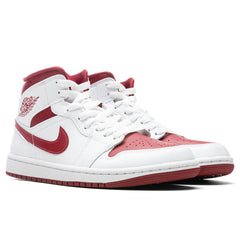 Women's 1 Mid - White/Pomegranate