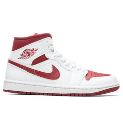 Women's 1 Mid - White/Pomegranate
