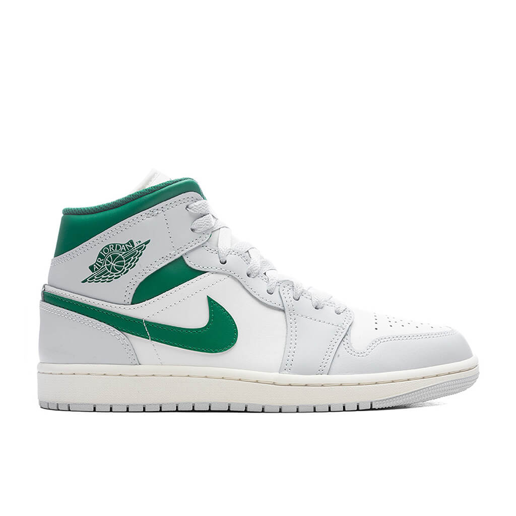 1 Mid (GS) - Summit White/Pine Green/Pure Platinum