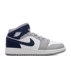 1 Mid (GS) - White/Midnight Navy/Wolf Grey