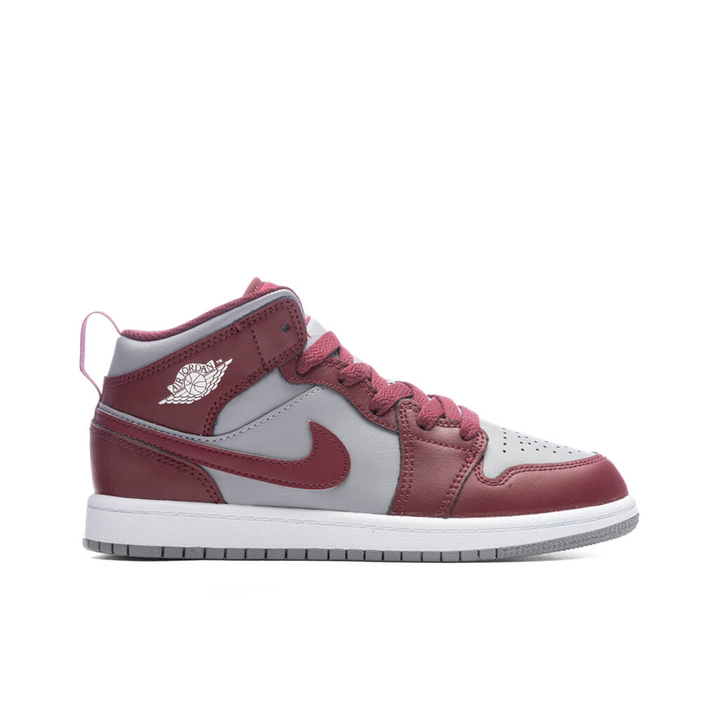 1 Mid (PS) - Cherrywood Red/White/Cement Grey
