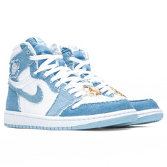 Women's 1 Retro Hi OG - White/Boarder Blue/Metallic Gold