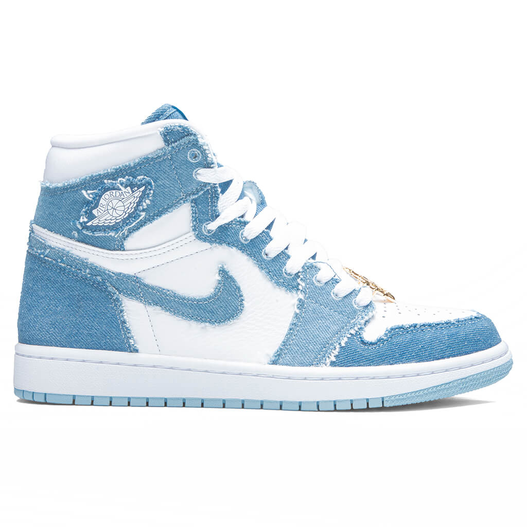 Women's 1 Retro Hi OG - White/Boarder Blue/Metallic Gold