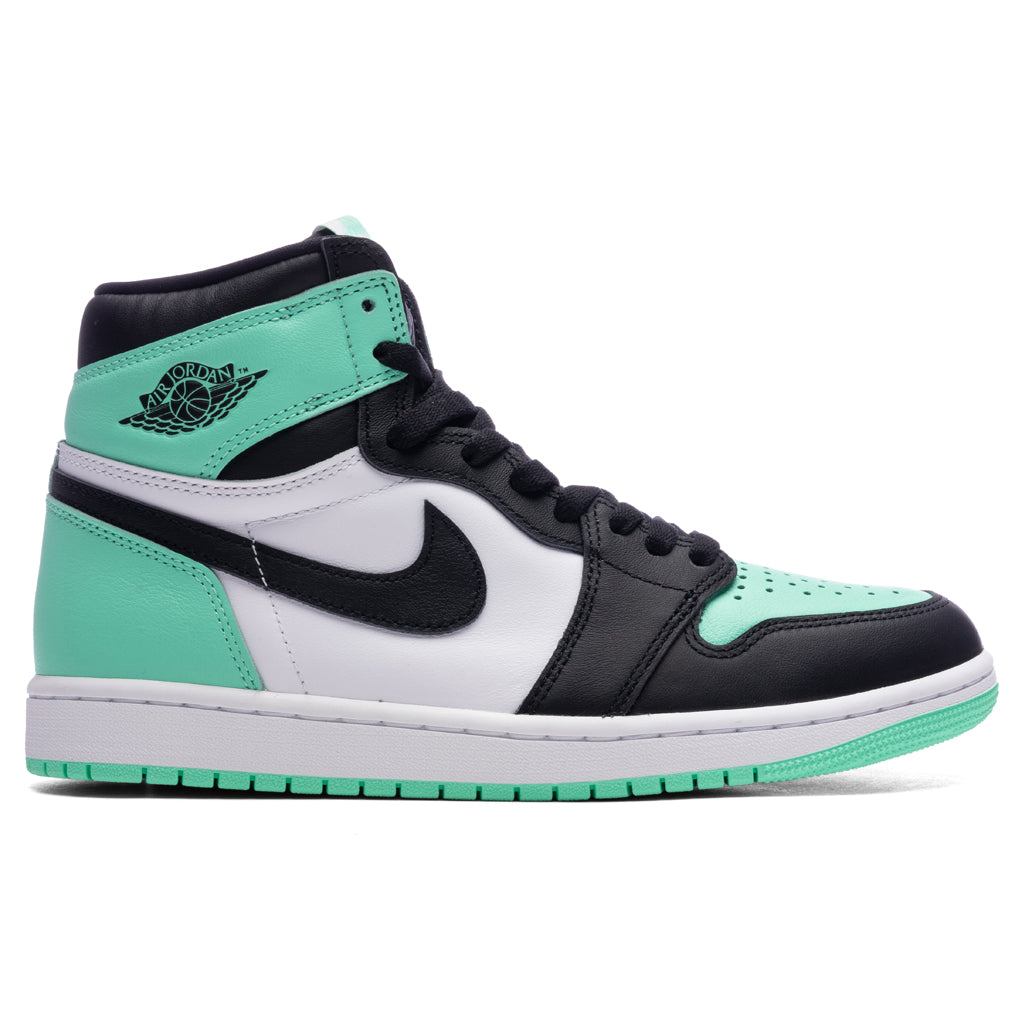 1 Retro High OG - White/Black/Green Glow