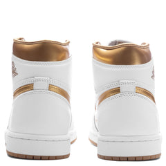 Women's 1 Retro High OG - White/Metallic Gold/Gum Light Brown