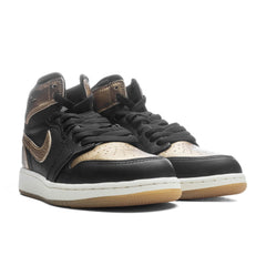 1 Retro High OG (GS) 'Black and Gold' - Black/Metallic Gold/Sail