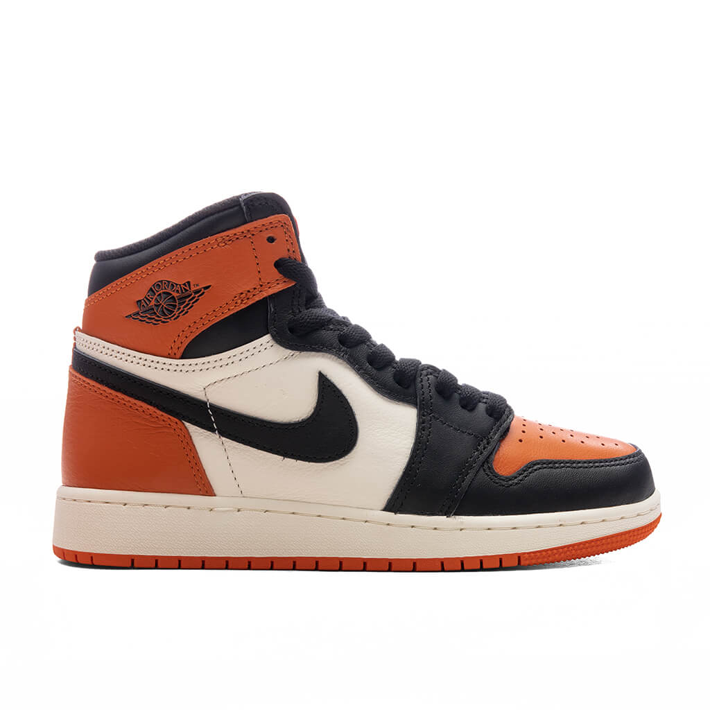 1 Retro High OG 'Shattered Backboard' (GS) - Black/Sail/Starfish