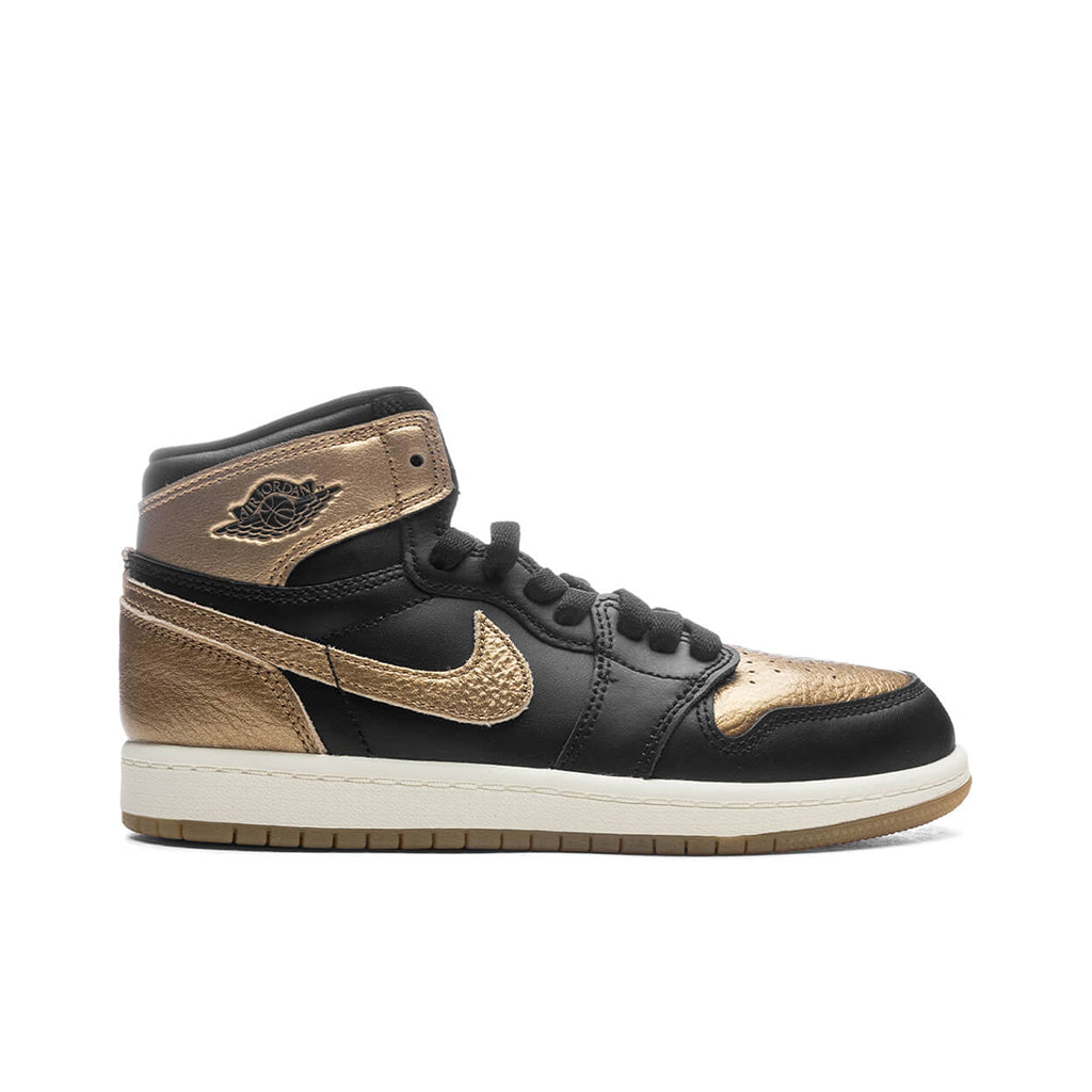 1 Retro High OG (PS) 'Black and Gold' - Black/Metallic Gold/Sail
