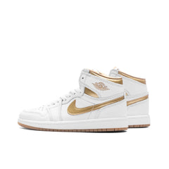 1 Retro High OG (PS) - White/Metallic Gold/Gum Light Brown