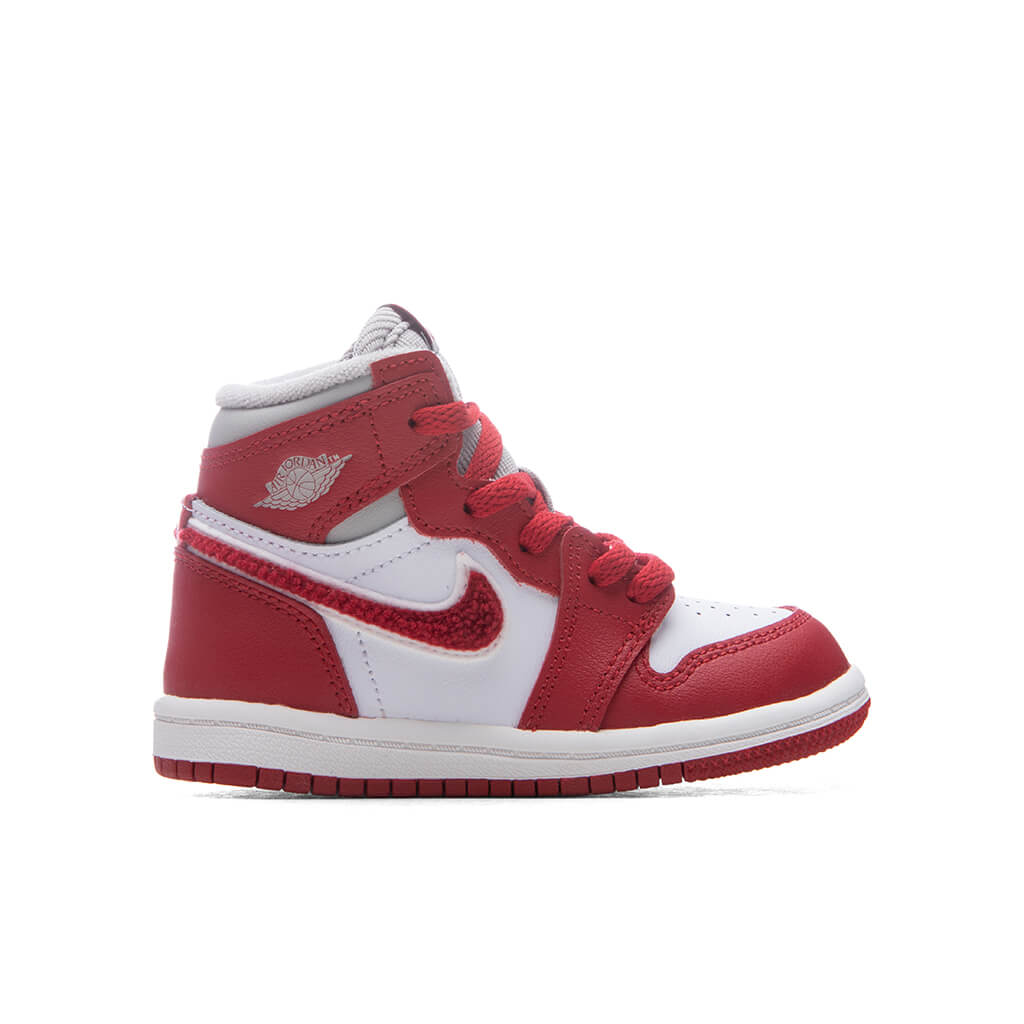 1 Retro High OG (TD) - Light Iron Ore/Varsity Red/Sail