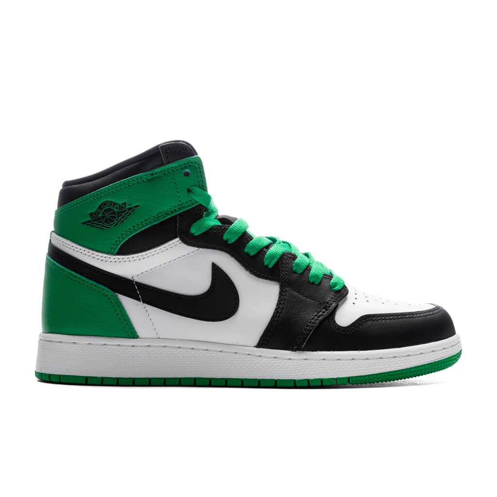 1 Retro High OG (GS) - Black/Lucky Green/White