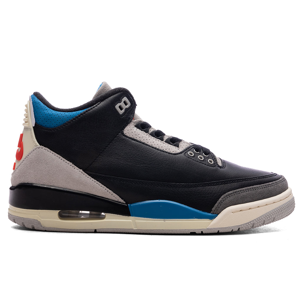 3 Retro OG 'Rare Air' - Black/Chile Red/Neutral Grey
