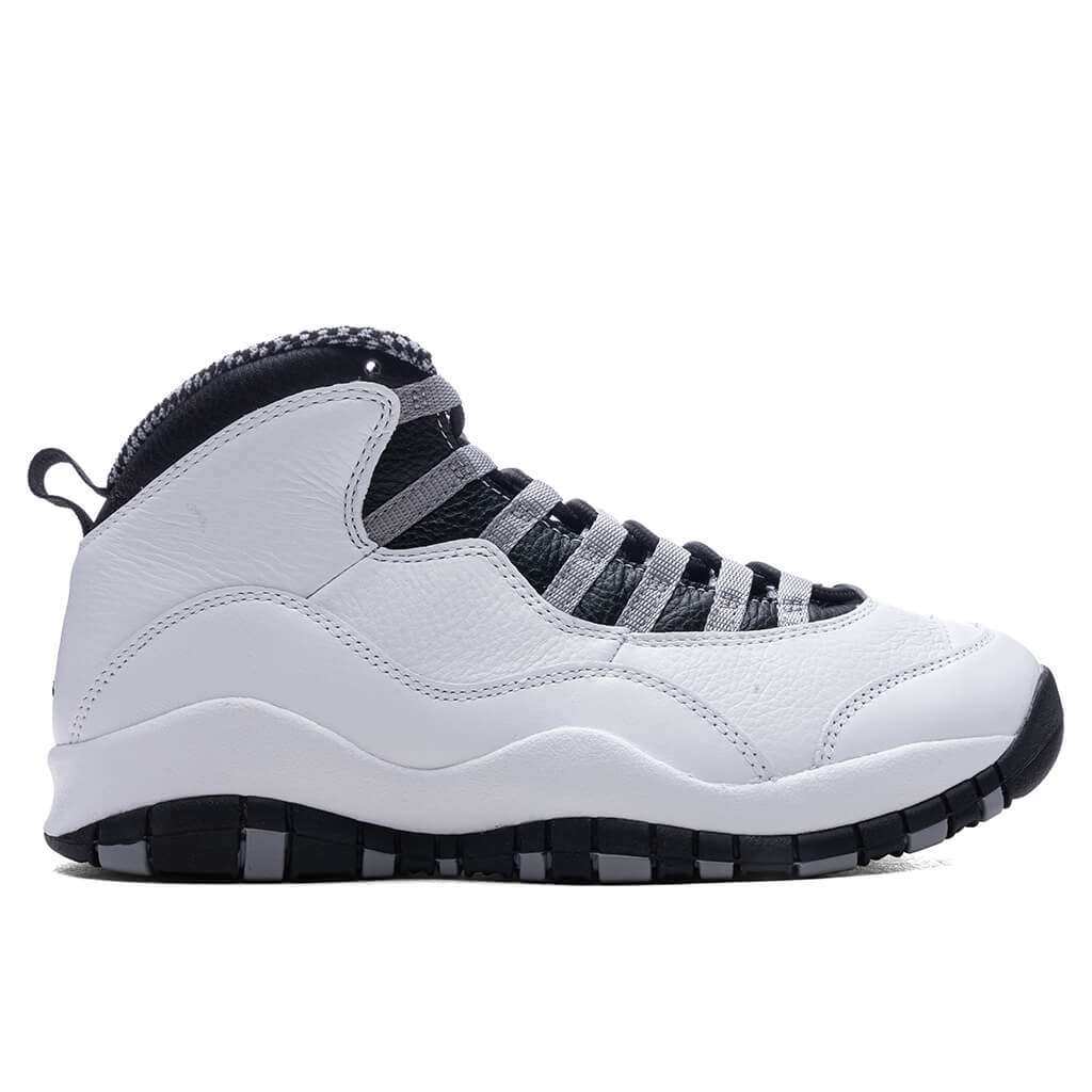10 Retro 'Steel' - White/Black/Light Steel Grey/Dark Powder Blue