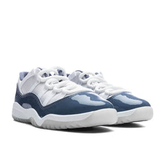 11 Retro Low (GS) - White/Midnight Navy/Diffused Blue