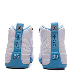 12 Retro 'Melo' (GS) - White/University Blue/Metallic Silver