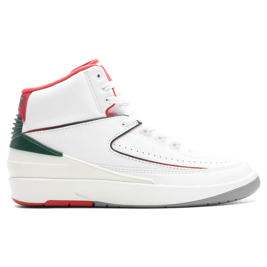 2 Retro 'Italy' - White/Fire Red