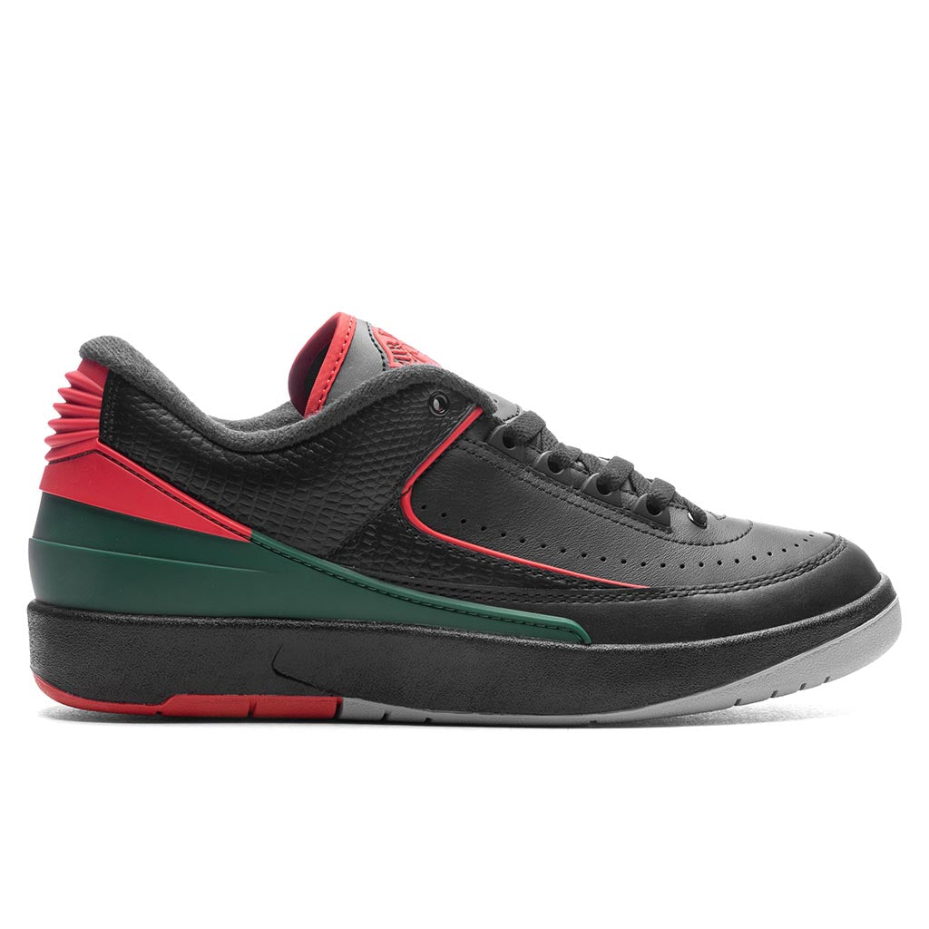 2 Retro Low 'Christmas' - Black/Fire Red/Cement Grey