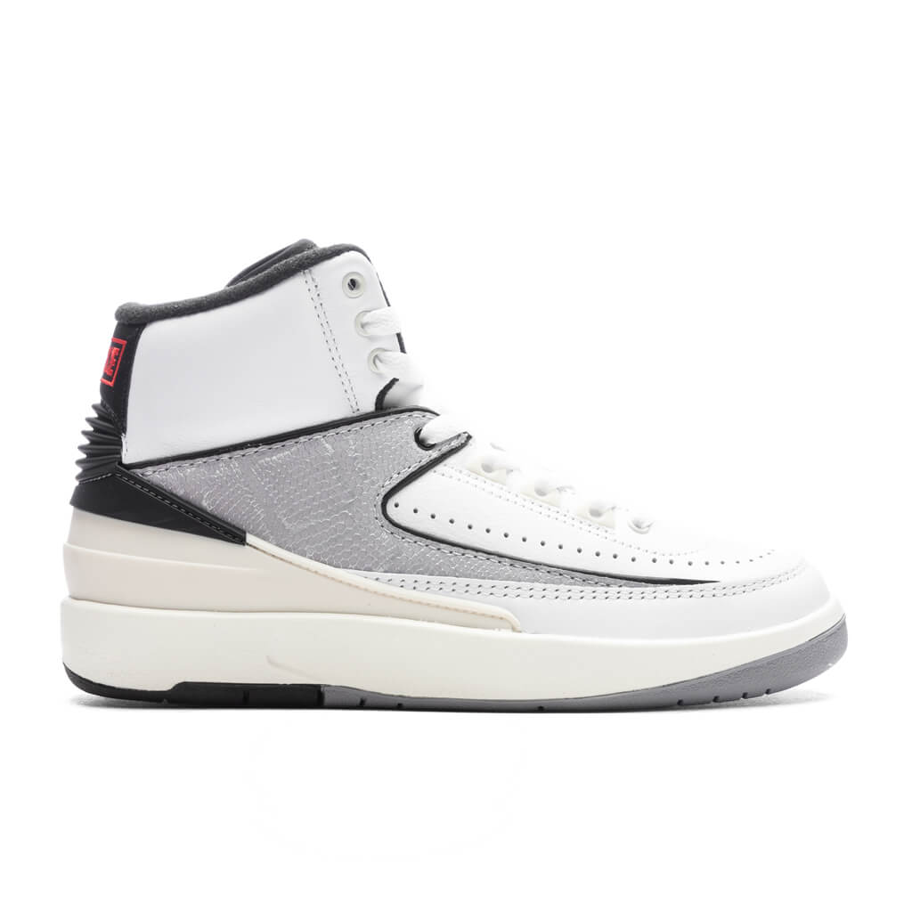 2 Retro (GS) 'Python' - White/Fire Red/Cement Grey