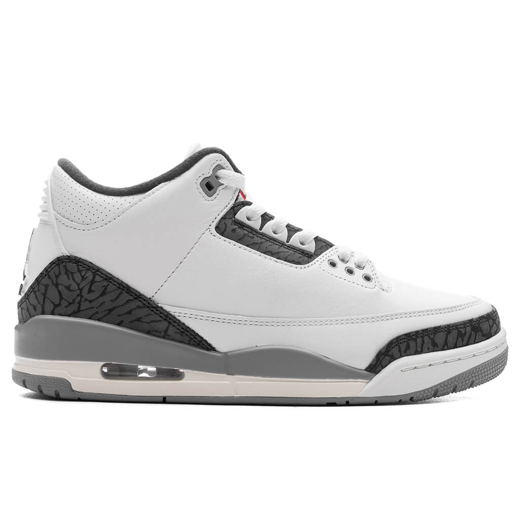 3 Retro 'Grey Cement' - Summit White/Fire Red/Cement Grey