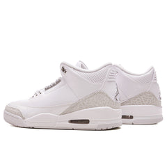 3 Retro 'Pure Money' - White/Metallic Silver