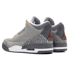 3 Retro "Cool Grey" - Silver/Sport Red