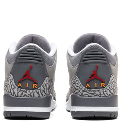 3 Retro "Cool Grey" - Silver/Sport Red