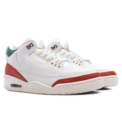3 Retro 'El Vuelo' - Summit White/Metallic Gold/Pine Green