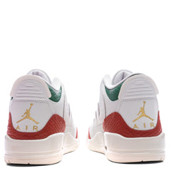 3 Retro 'El Vuelo' - Summit White/Metallic Gold/Pine Green