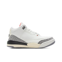 3 Retro (PS) White Cement Reimagined - Summit White/Fire Red
