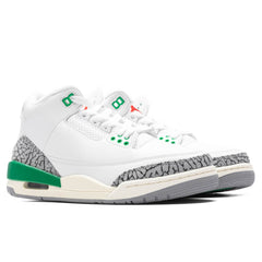 Women's 3 Retro - White/Varsity Red/Lucky Green
