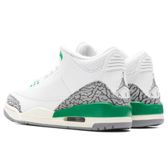 Women's 3 Retro - White/Varsity Red/Lucky Green