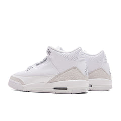 3 Retro 'Pure Money' (GS) - White/Metalic Silver