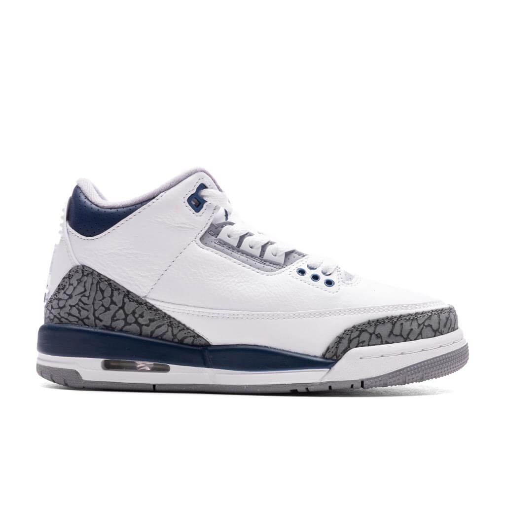 3 Retro (GS) - White/Midnight Navy/Cement Grey