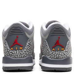 3 Retro (GS) "Cool Grey" - Silver/Sport Red