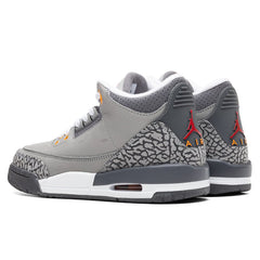 3 Retro (GS) "Cool Grey" - Silver/Sport Red