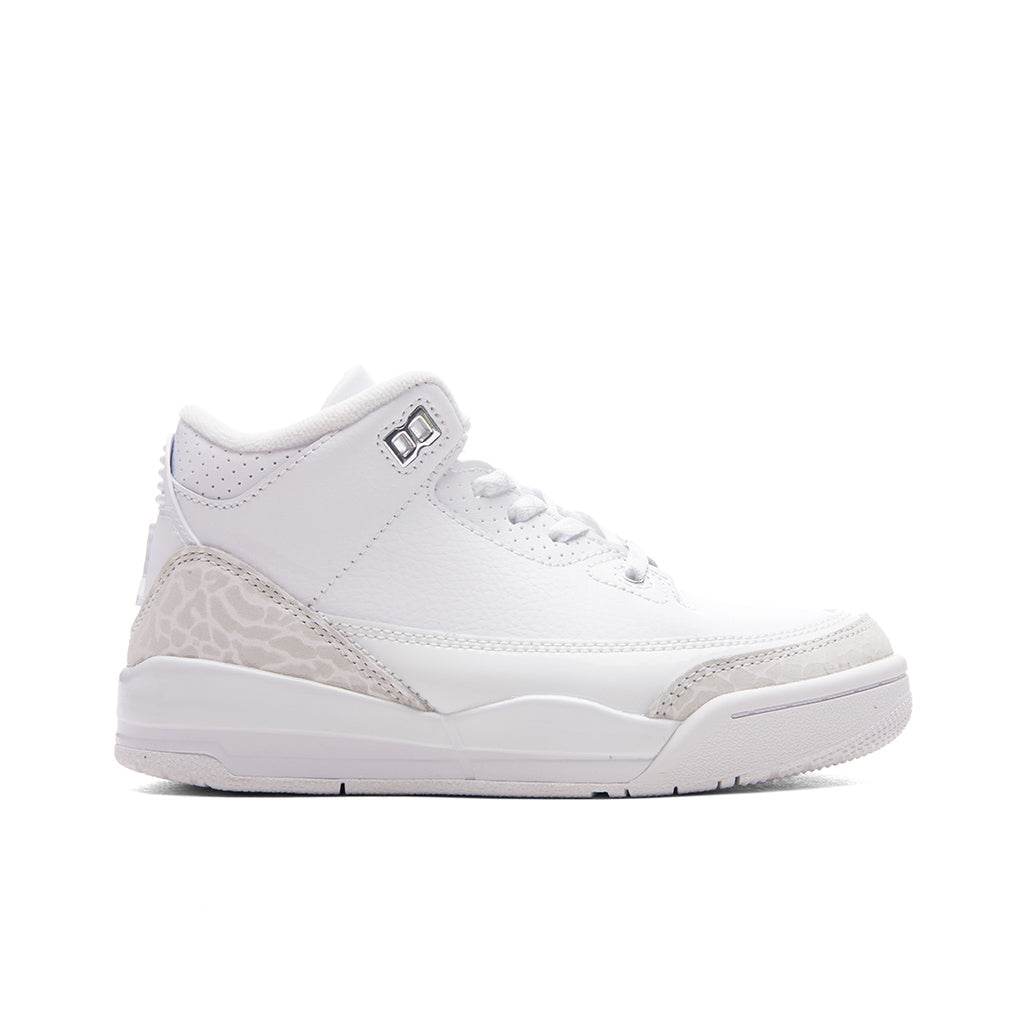 3 Retro 'Pure Money' (PS) - White/Metalic Silver