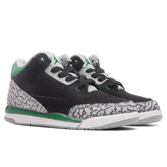 3 Retro (PS) "Pine Green" - Black/Pine Green/Silver