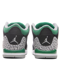 3 Retro (PS) "Pine Green" - Black/Pine Green/Silver