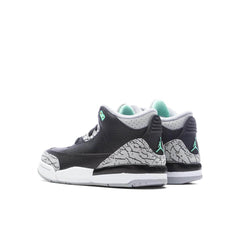 3 Retro 'Green Glow' (TD) - Black/Green Glow/Wolf Grey