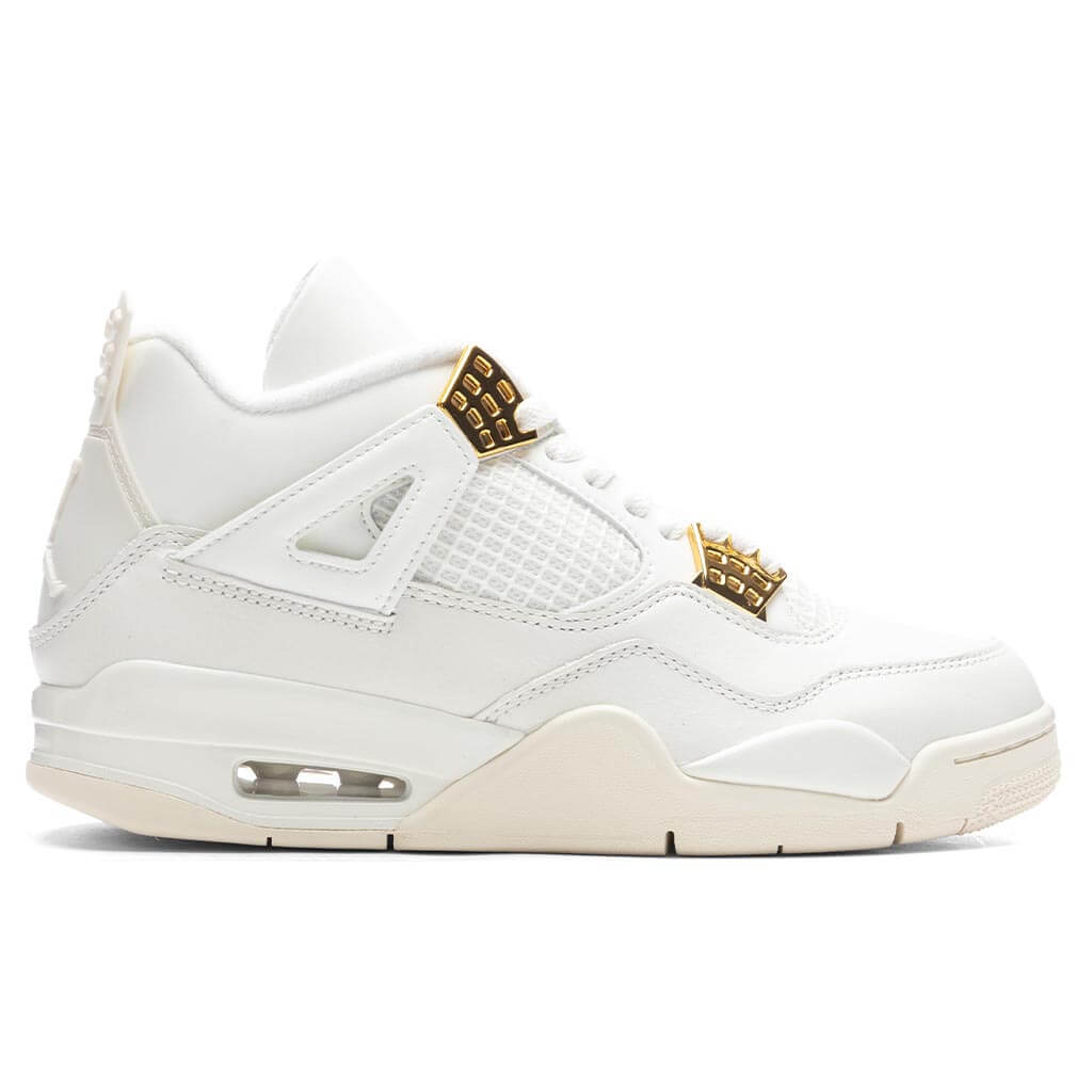 Women's 4 Retro 'Metallic Gold' - Sail/Metallic Gold/Black