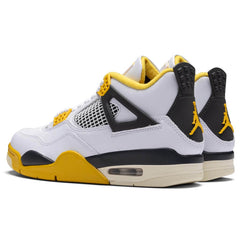 Women's 4 Retro - White/Coconut Milk/Vivid Sulfur