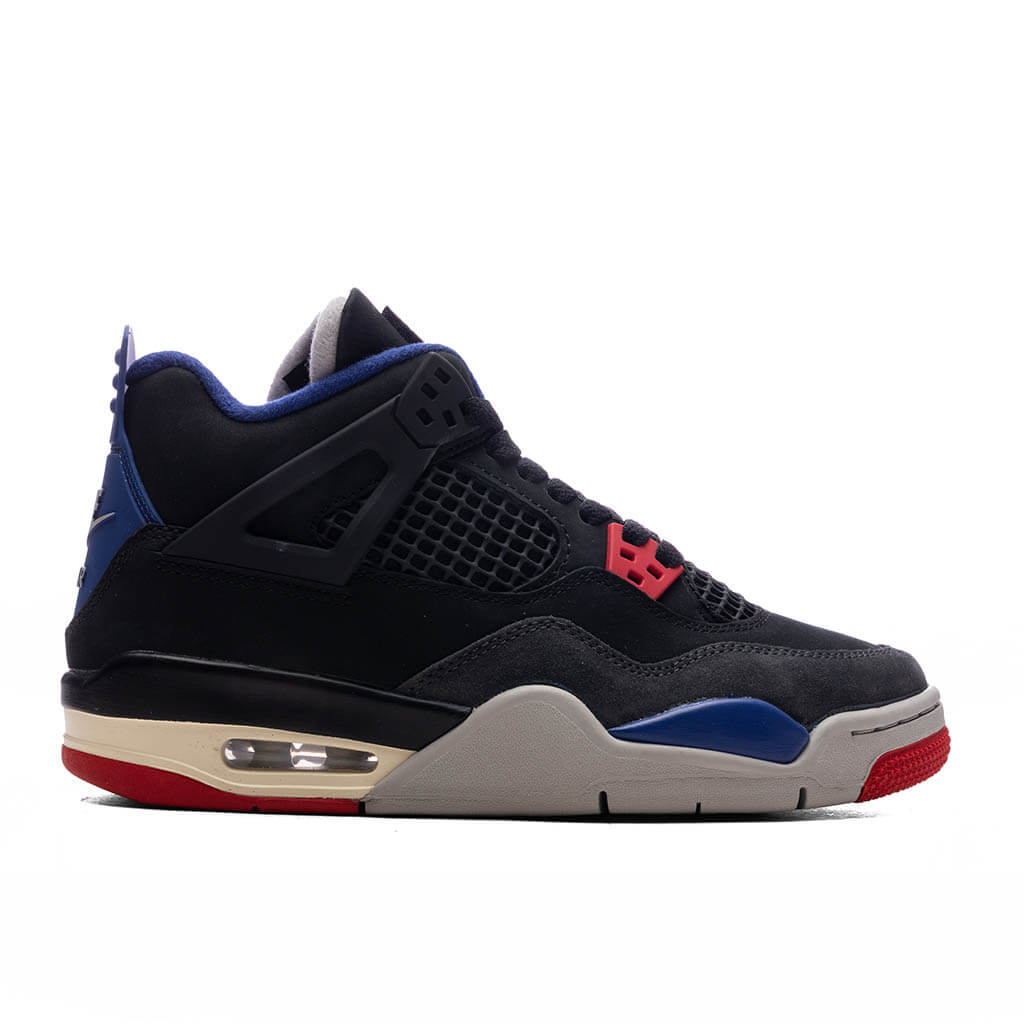 4 Retro 'Rare Air' (GS) - Black/Fire Red/Deep Royal Blue